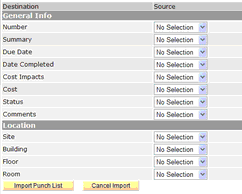 Punch List Mapping from csv